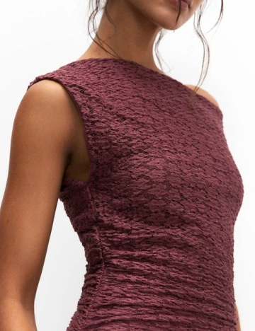 Rochie medie Pull&Bear, pruna