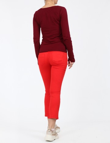 Pantaloni Zara, rosu