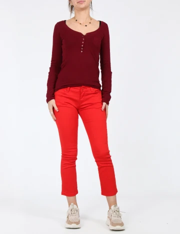 Pantaloni Zara, rosu