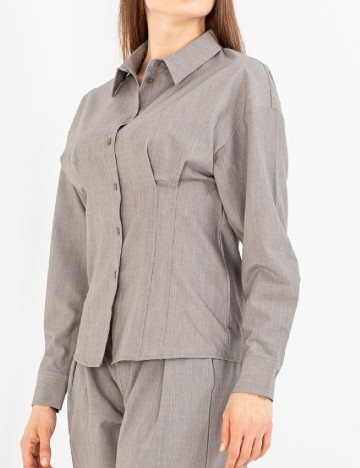 Camasa My Essential Wardrobe, gri