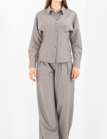 Camasa My Essential Wardrobe, gri