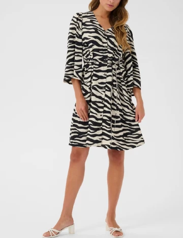 Rochie scurta Kaffe, negru/bej