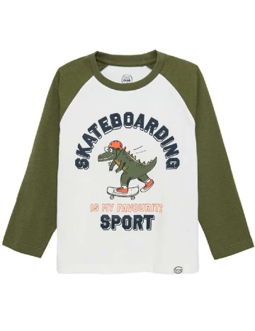 Bluza Cool Club, alb/verde