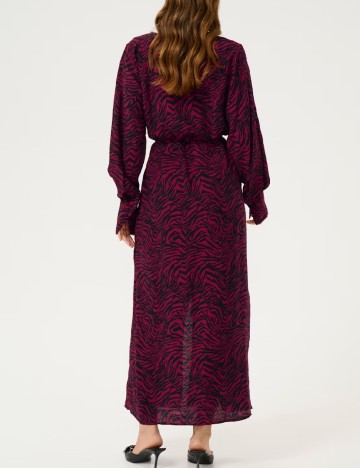 Rochie lunga Kaffe, negru/roz