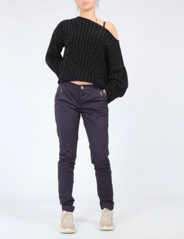 Pantaloni Bershka, bleumarin