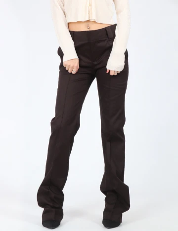 Pantaloni Zara, maro