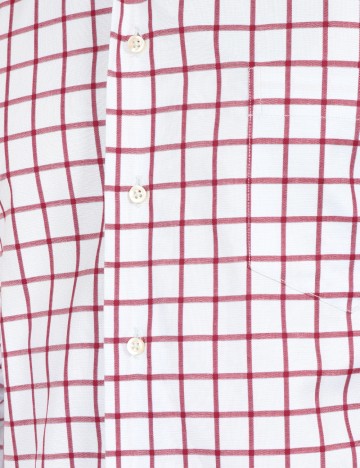 Camasa Zara, alb/rosu