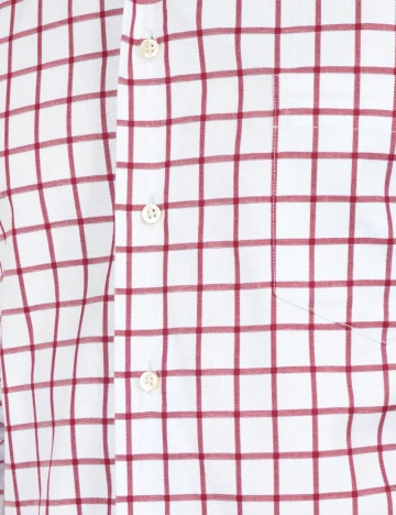 Camasa Zara, alb/rosu
