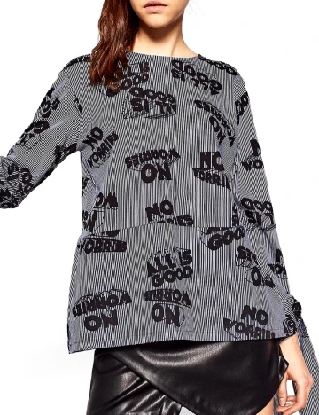 Bluza Zara, bleumarin/negru