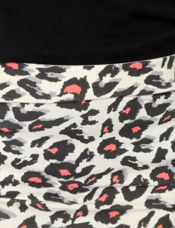 Fusta Bershka, alb/negru