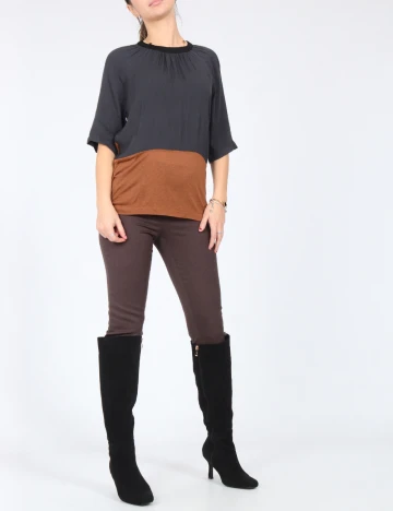 Bluza Zara, gri/maro