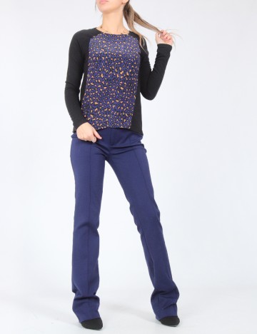 Bluza Zara, negru/albastru