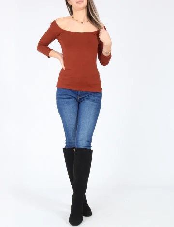 Bluza Bershka, caramiziu