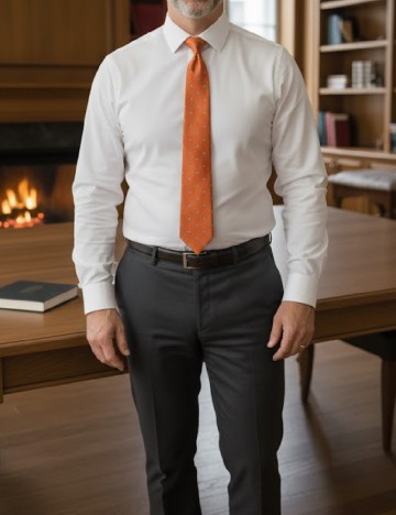 
						Cravata Zara, caramiziu