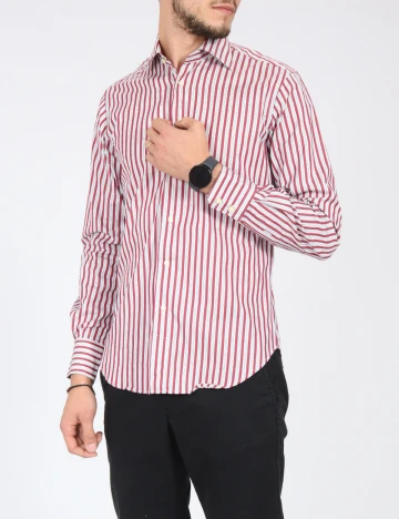 Camasa Zara, alb/rosu