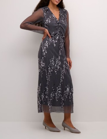 Rochie lunga Culture, gri