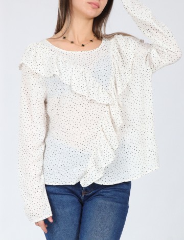 Bluza Pull&Bear, alb/negru