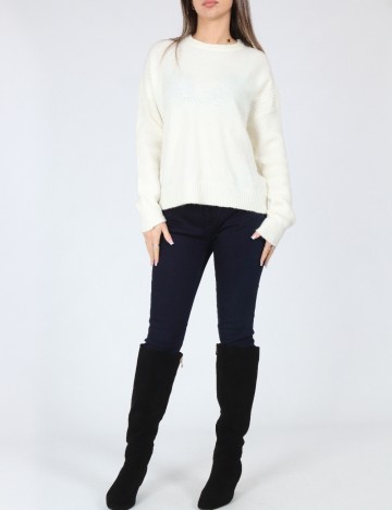 Bluza Oversize Bershka, alb