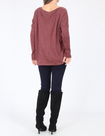 Bluza Oversize Zara, roz pudra inchis/bleumarin