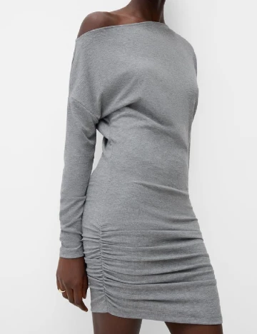 Rochie scurta Bershka, gri