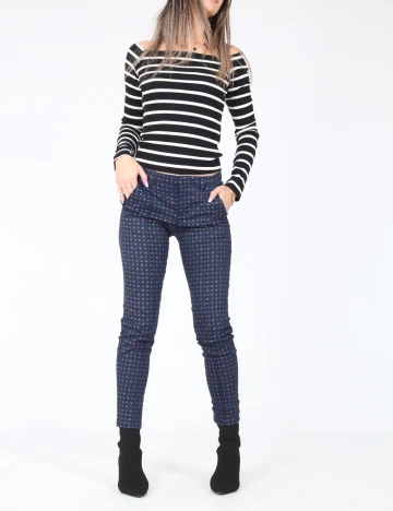 Pantaloni Pull&Bear, bleumarin