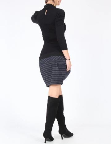 Rochie scurta Zara, negru/gri