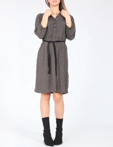 Rochie scurta Zara, negru/ecru