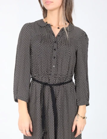 Rochie scurta Zara, negru/ecru