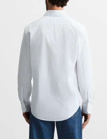 Camasa Zara, alb/albastru