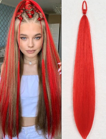 
						Extensie de par SHEIN, rosu