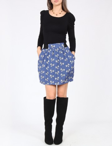 
						Rochie scurta Zara, negru/albastru