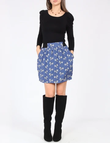 Rochie scurta Zara, negru/albastru