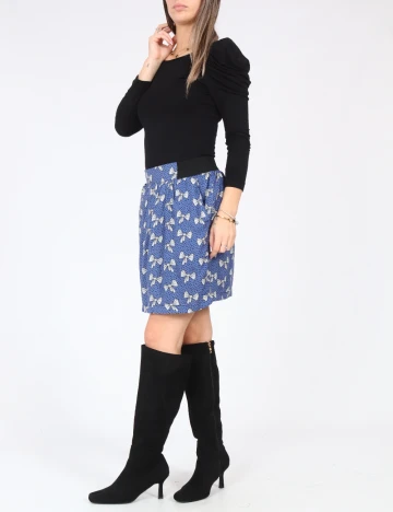 Rochie scurta Zara, negru/albastru