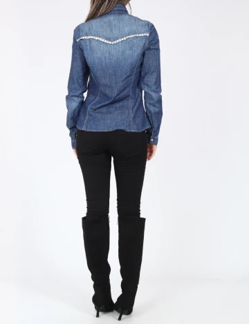 Camasa Bershka, albastru