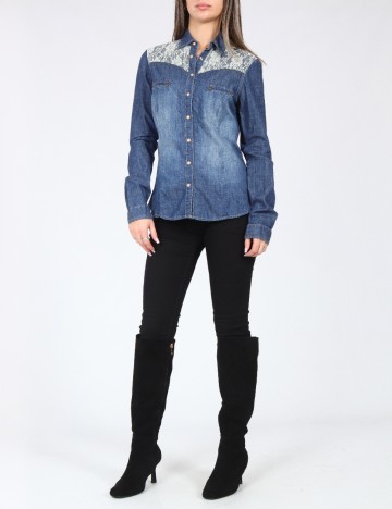 Camasa Bershka, albastru