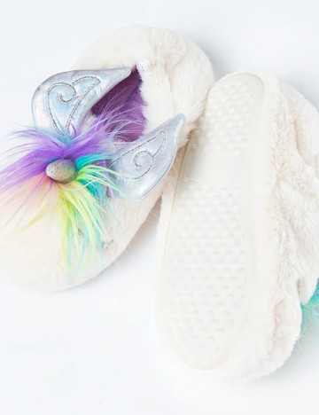 Papuci de Casa Cool Club, alb