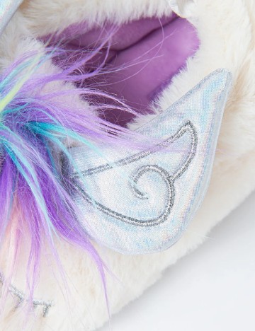 Papuci de Casa Cool Club, alb