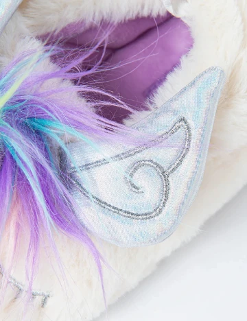 Papuci de Casa Cool Club, alb