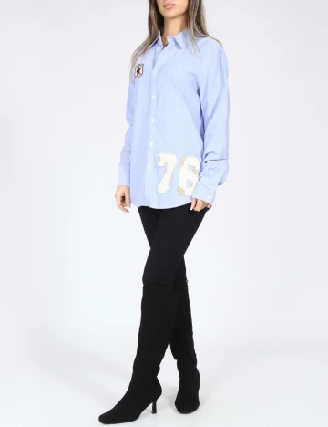 Camasa Bershka, albastru