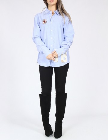 Camasa Bershka, albastru