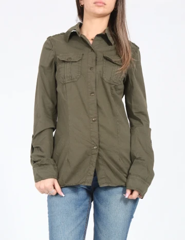 Camasa Bershka, verde