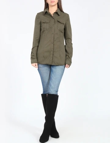 Camasa Bershka, verde