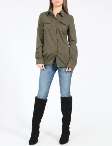 Camasa Bershka, verde