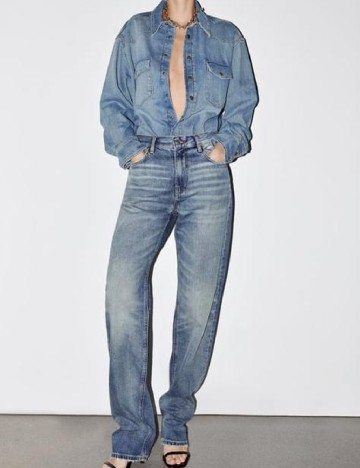 
						Blugi Zara, albastru