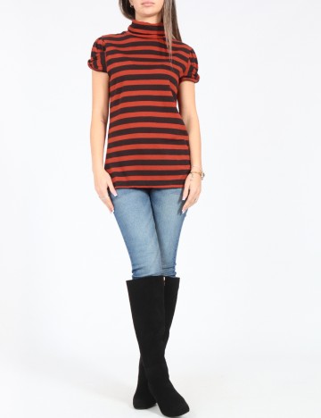 Bluza Zara, negru/portocaliu