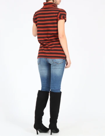 Bluza Zara, negru/portocaliu