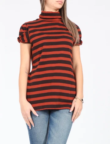 Bluza Zara, negru/portocaliu