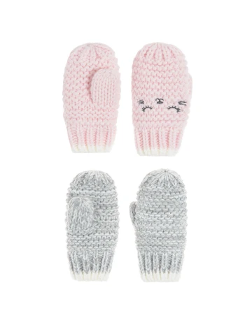 Set manusi 2 perechi Cool Club, roz/gri