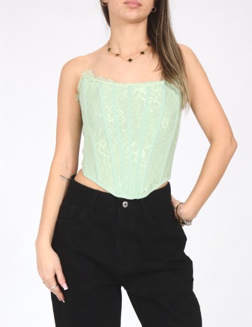 
						Corset SHEIN, verde deschis