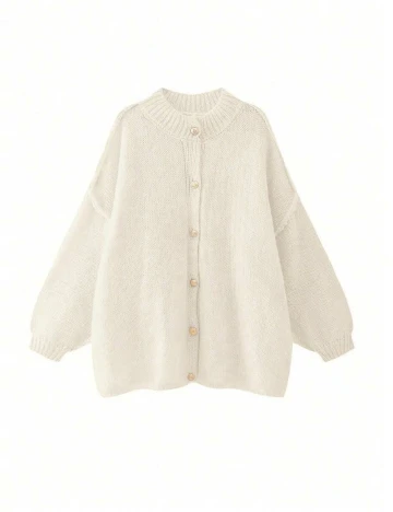 Cardigan SHEIN CURVE, alb